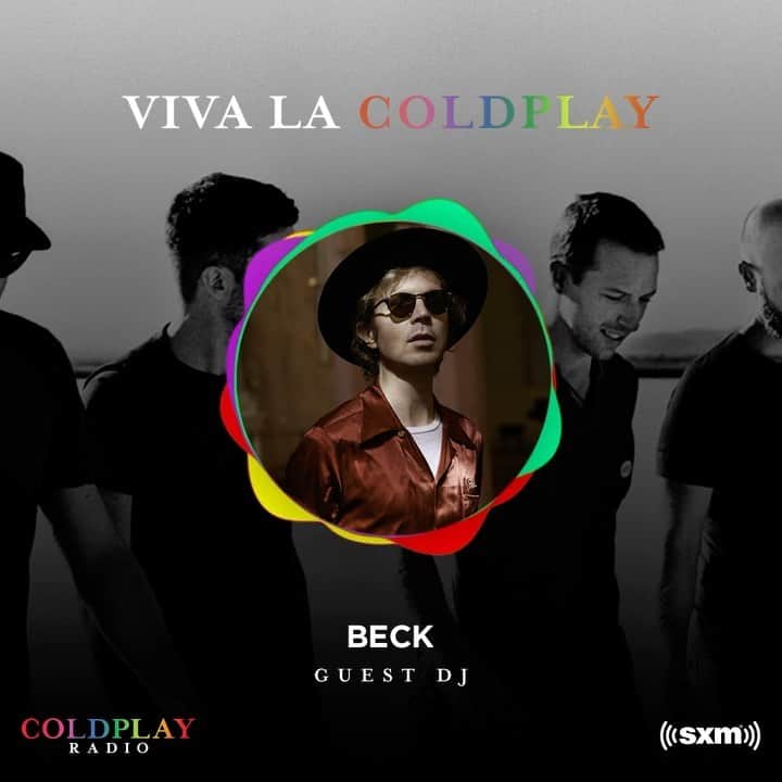 Coldplayのインスタグラム：「@beck guest DJ on Coldplay Radio. Six words I never thought I’d write. #Mutations #Odelay #SeaChange #MorningPhase #MidnightVultures #Colors #TooManyClassics 📻 @siriusxm (via link in bio) PH」