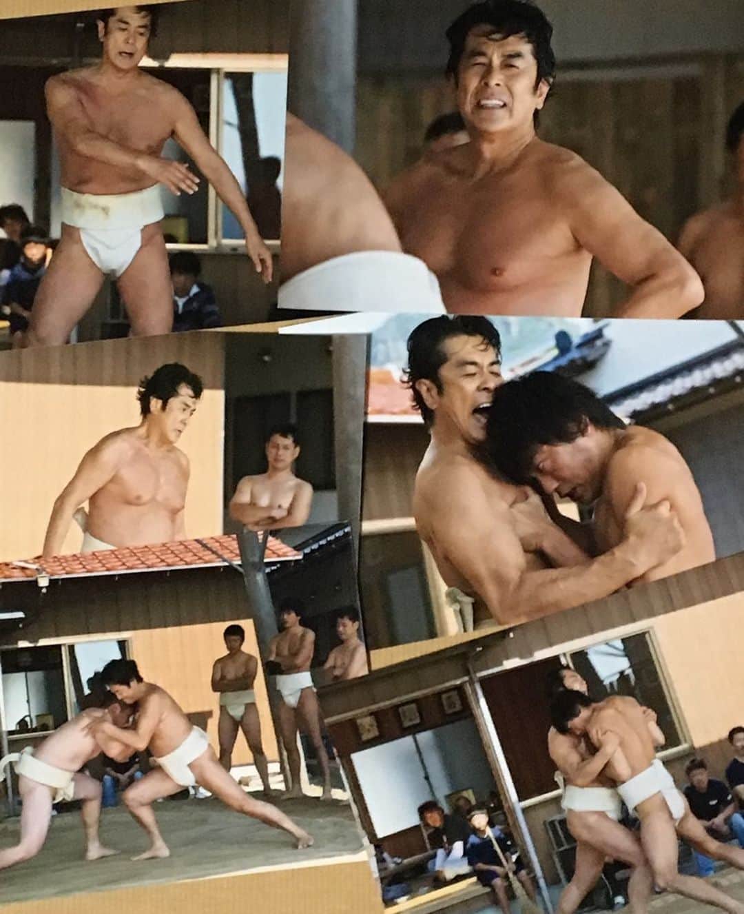 長谷川初範のインスタグラム：「隠岐島の古典相撲を映画にした「渾身」の撮影。もう十年ほど前かな。 73kgから86kgにポンプアップ。ズボンが履けなくなった。笑」