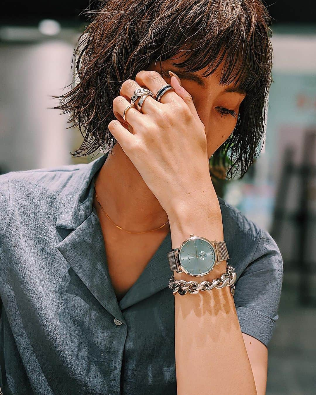 maai0528さんのインスタグラム写真 - (maai0528Instagram)「〻🦢🐚🧊⚗️ HOLIDAY‥🤍 この感じ好き。 ． ⌚︎→LLARSEN @watchstyle_jo ． ． #accessory #watchstyle #llarsen #腕時計 #PR #llarsenアンバサダー #llarsen_ambassador」7月26日 10時20分 - maai0528