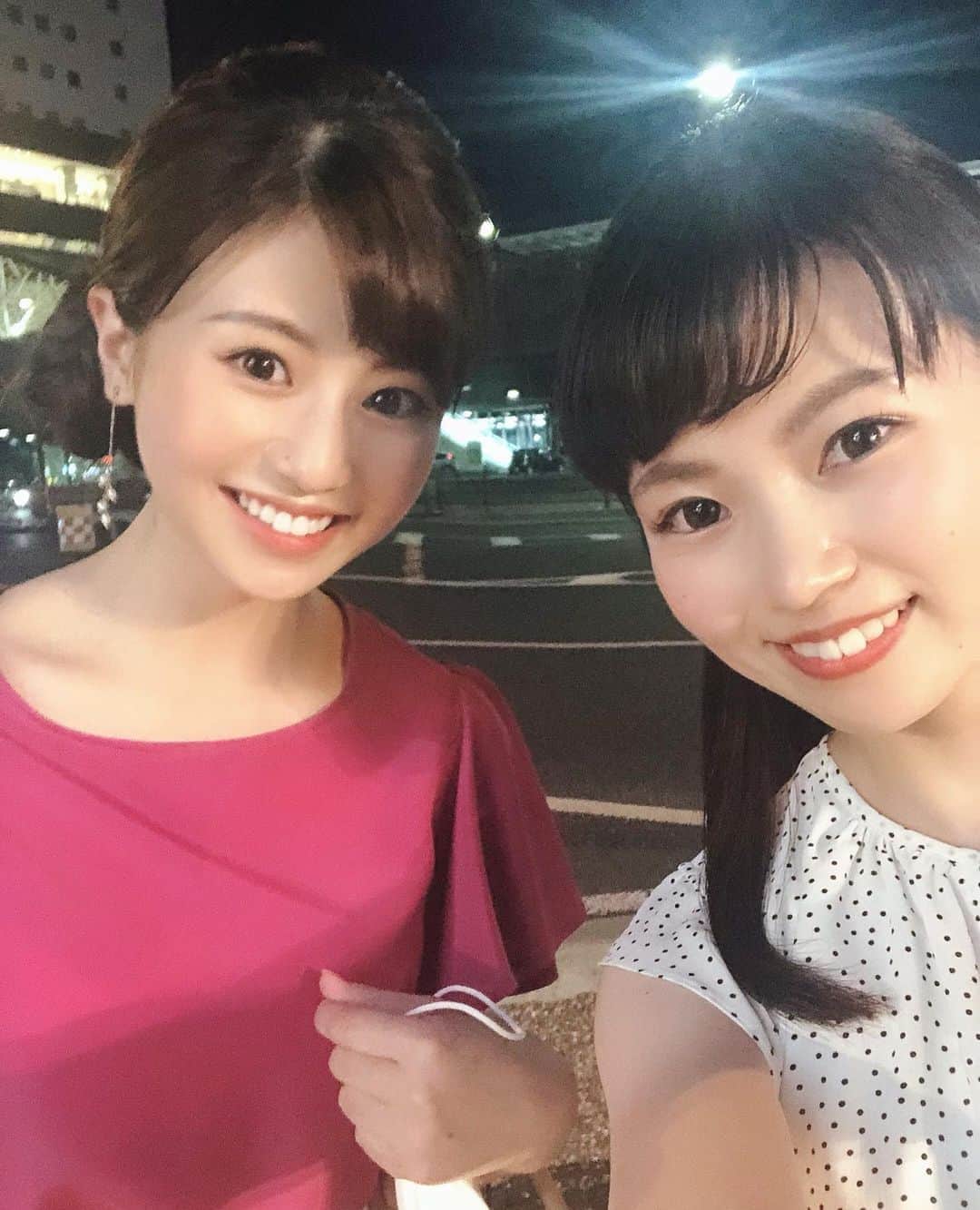 のインスタグラム：「少し前のこと♪  投稿がすごく遅くなってしまいましたが… 先月OHKの森夏美アナと タコスを食べに行ってきました☺️💕  実は私たち同い年！✨ お互い話しながら、あーそれ分かる！と 何度言ったことか(笑) 価値観が合うし、お人形さんのような可愛い森アナに 終始メロメロでした😍笑 他局アナとの交流も癒されます💖 また行きたいなぁ(*´꒳`*)♪  メキシカンバルbyタコスタイルさんのタコス、 美味しかったですよ🌮✨  写真の時だけマスク外しました。  #初タコス #メキシカンバルbyタコスタイル #ohk #アナウンサー #森夏美アナ #1ヵ月ほど前のある日 #癒しの時間 #他局との交流も #わたしのピリリ」