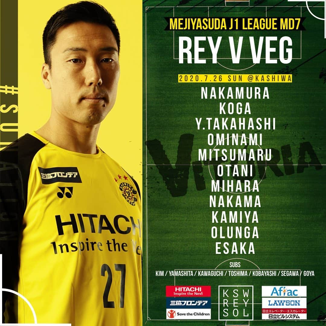 柏レイソルさんのインスタグラム写真 - (柏レイソルInstagram)「#startingXI #REYvVEG #kashiwa #reysol #vegalta #jleague」7月26日 16時42分 - kashiwareysol_official