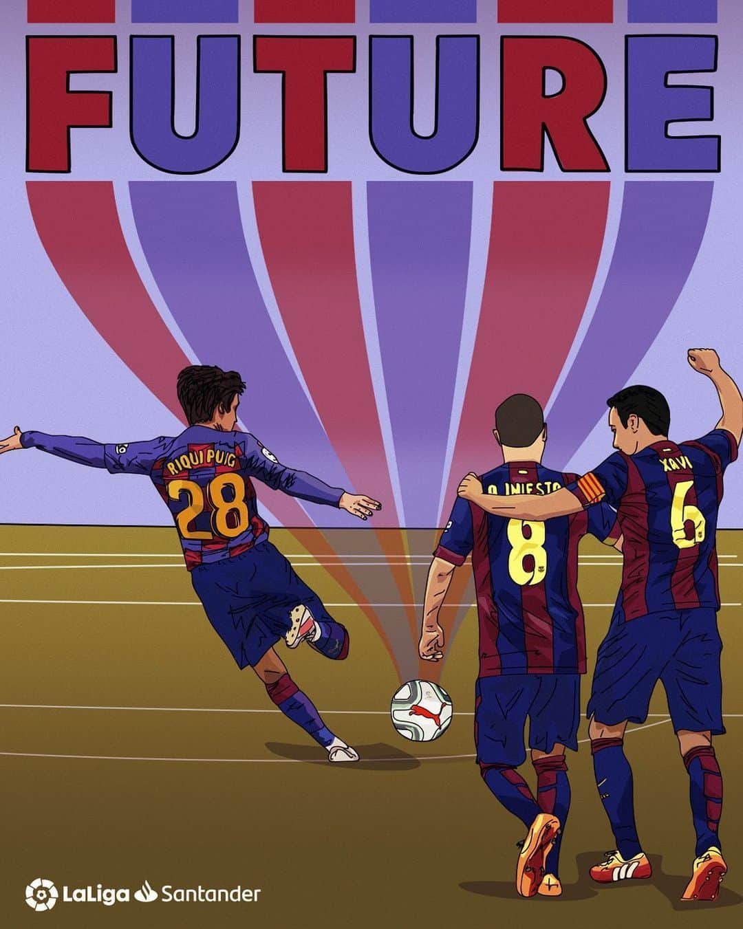 LFPさんのインスタグラム写真 - (LFPInstagram)「✨ 𝑹𝑰𝑸𝑼𝑰 𝑷𝑼𝑰𝑮 ✨ The FUTURE is here! • ✨ 𝑹𝑰𝑸𝑼𝑰 𝑷𝑼𝑰𝑮 ✨ ¡El FUTURO ya está aquí! • #Barça #RiquiPuig #Iniesta #Xavi #LaLiga #LaLigaSantander #Football」7月26日 16時59分 - laliga