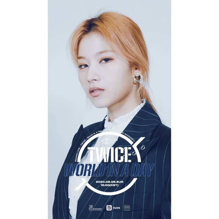 のインスタグラム：「TWICE ONLINE CONCERT Beyond LIVE - TWICE : World in A Day 2020.08.09 15:00  Moving Poster SANA  #TWICE #TWICE_Beyond_LIVE #WorldinADay #Online_Concert」