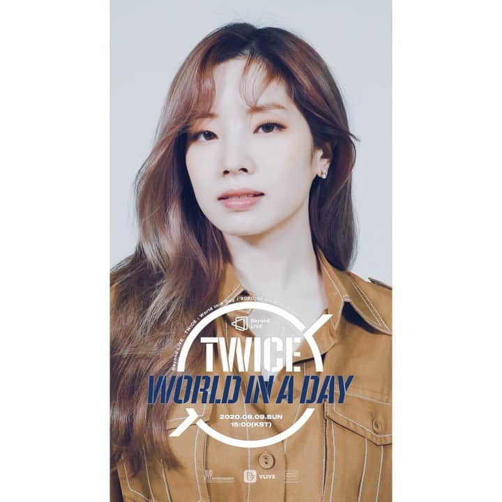 のインスタグラム：「TWICE ONLINE CONCERT Beyond LIVE - TWICE : World in A Day 2020.08.09 15:00  Moving Poster DAHYUN  #TWICE #TWICE_Beyond_LIVE #WorldinADay #Online_Concert」