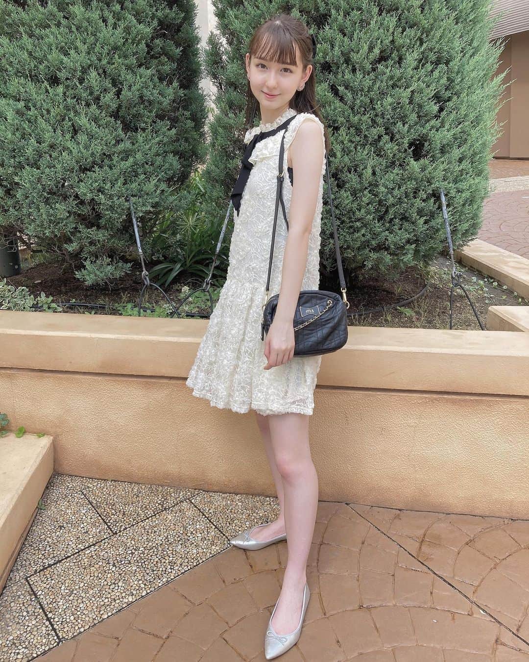 バウエルジゼル愛華さんのインスタグラム写真 - (バウエルジゼル愛華Instagram)「white dress♡  #zara #liquem  #ミスセブンティーン2020 #ミスセブンティーン」7月26日 19時38分 - giselle_aika