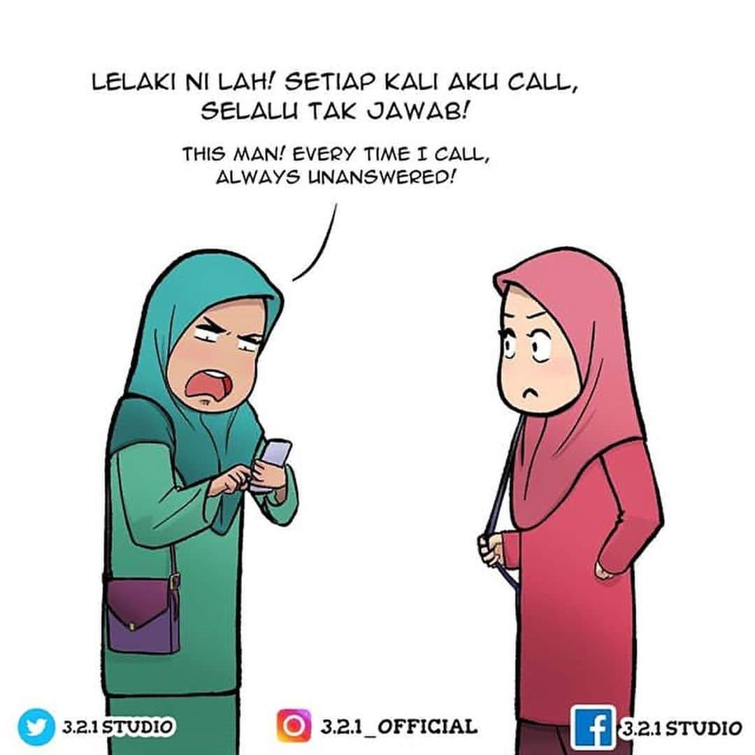 Koleksi Komik Malaysiaさんのインスタグラム写真 - (Koleksi Komik MalaysiaInstagram)「#Repost @3.2.1_official with @get_repost ・・・ Bahagian 1:  Maafkan saya kerana memecahkan rahsia. inilah sebab seseorang lelaki tu selalu lambat jawab call. Para jejaka sekalian! tag dan komenlah kenalan anda untuk menjernihkan keadaan! lepastu ayuh MOBA! . Psss, kami ada halaman rasmi di Instagram @3.2.1_official , Facebook dan juga Twitter! Jemput 'like" dan "follow" halaman rasmi kami😁 . Ingat semua! Amalkan langkah pencegahan Covid-19! Bersama kita putuskan rantaian Covid-19! Tag kawan2, keluarga, abang, adik, kakak, kyodai, nakama, cikgu, kenalan dan komen sikit kat bawah👇😘  . Part 1:  Forgive me for breaking the secret. This is the reason why man always late to answer the call. Guys! Tag and comment your contacts to clarify the situation! The let's MOBA! . Psss, we have page on Instagram @3.2.1_official, Facebook and Twitter. You guys are invited to "like' and 'follow' our official page there😁 . Remember guys! Practice Covid-19 Prevention Steps! Together we break Covid-19 chain! What else! Tag your friends, family, brothers, sisters, kyodai, nakama, teachers, anyone and comments below👇😘 . #comic #comics #comicstrip #animation #malaysia #komik #komikmalaysia #animasi #anime #cartoon #cartoonist #cartoons #drawing #illustration #mangaartist #mangadrawing #illustrator #komikstrip #gengkomik #webcomic #webtoon #kartun #friendship #kawan #covid_19 #321OFFICIAL #stayhome #malaysiancomic #sekolah friends」7月26日 21時31分 - tokkmungg_exclusive