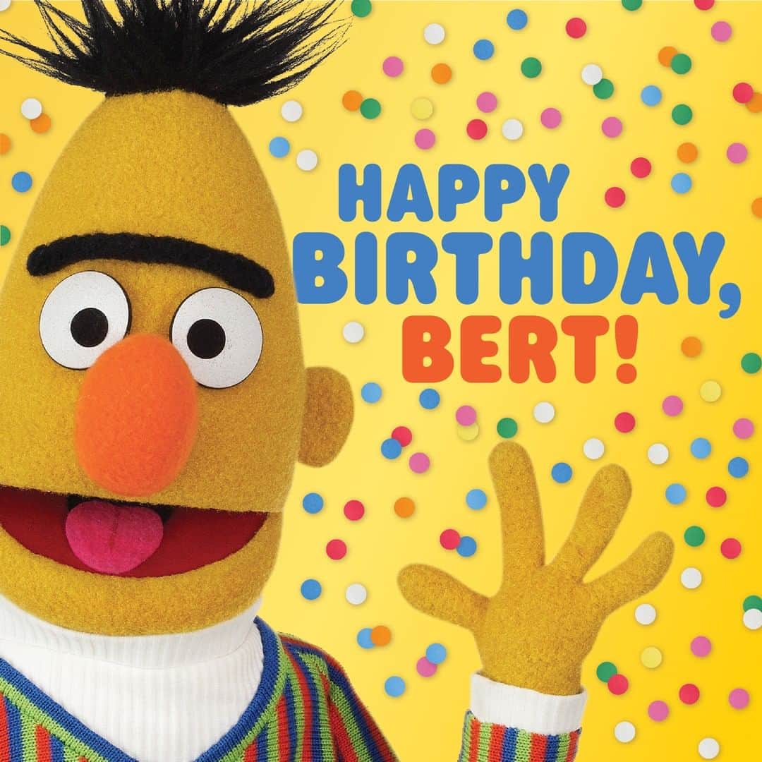 セサミストリートさんのインスタグラム写真 - (セサミストリートInstagram)「Happy Birthday to our buddy, Bert! We hope your day is filled with paperclips, pigeons, and oatmeal. • • • #sesamestreet #bert #bertandernie #ernie #birthday #happybirthday #kidscontent #parenting #momlife #dadlife #celebrations #celebrating #sesamestreetbirthday #birthdayparty #kidsbirthday」7月26日 22時00分 - sesamestreet