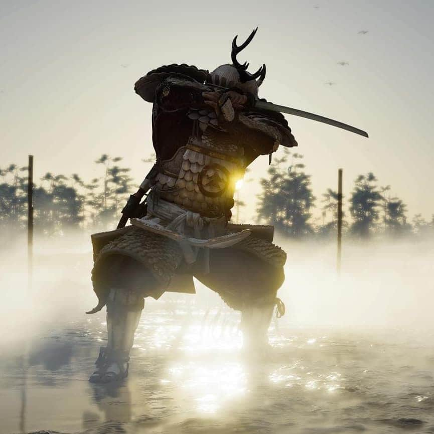 ピューディパイのインスタグラム：「Fuck selfies, ghost of tsushima camera mode is where its at. 🤳 GET FLUTED」