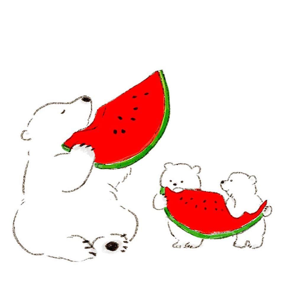 momoroさんのインスタグラム写真 - (momoroInstagram)「#スイカ　の日 #watermelon #illustration #momoro#ももろ#イラスト」7月27日 7時51分 - momoro6666