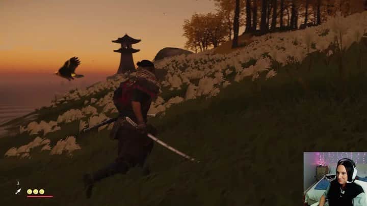 Nicole Kopchakのインスタグラム：「LMAO... first Ghost of Tsushima stream was really fun :-) gonna be streaming more tonight!」