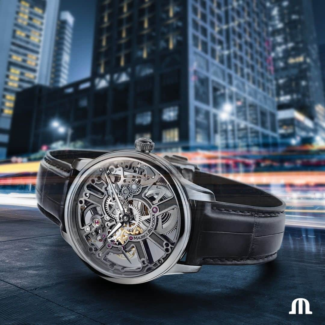 モーリスラクロアさんのインスタグラム写真 - (モーリスラクロアInstagram)「Take a peek at the fast-paced life of the city through the complex mechanism of the #MLmasterpiece Skeleton 43mm. #MasterYourTime #YourTimeIsNow  #MauriceLacroix #Watch #Reloj #LuxuryWatch #Swisswatch #HauteHorlogerie #Swisswatchmaking #Watchmaking #Wotd #Watchesofinstagram #Watchfam #Watchlife #Swissmade #Whatsonmywrist #Watchoftheday #Watchaddict #Dailywatches #instawatchdaily #instawatches #Wiwt #Womw」7月27日 0時00分 - mauricelacroix