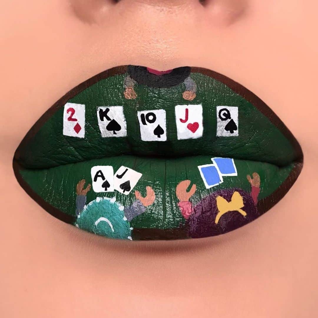 Jeffree Star Cosmeticsさんのインスタグラム写真 - (Jeffree Star CosmeticsInstagram)「Let’s play ♠️ @chloeybeauty created these poker lips using our #velourliquidlipstick in the shades Queen Bee, Breakfast at Tiffany’s, Equality, Dominatrix & I’m Nude 🌟 #jeffreestarcosmetics」7月27日 0時03分 - jeffreestarcosmetics