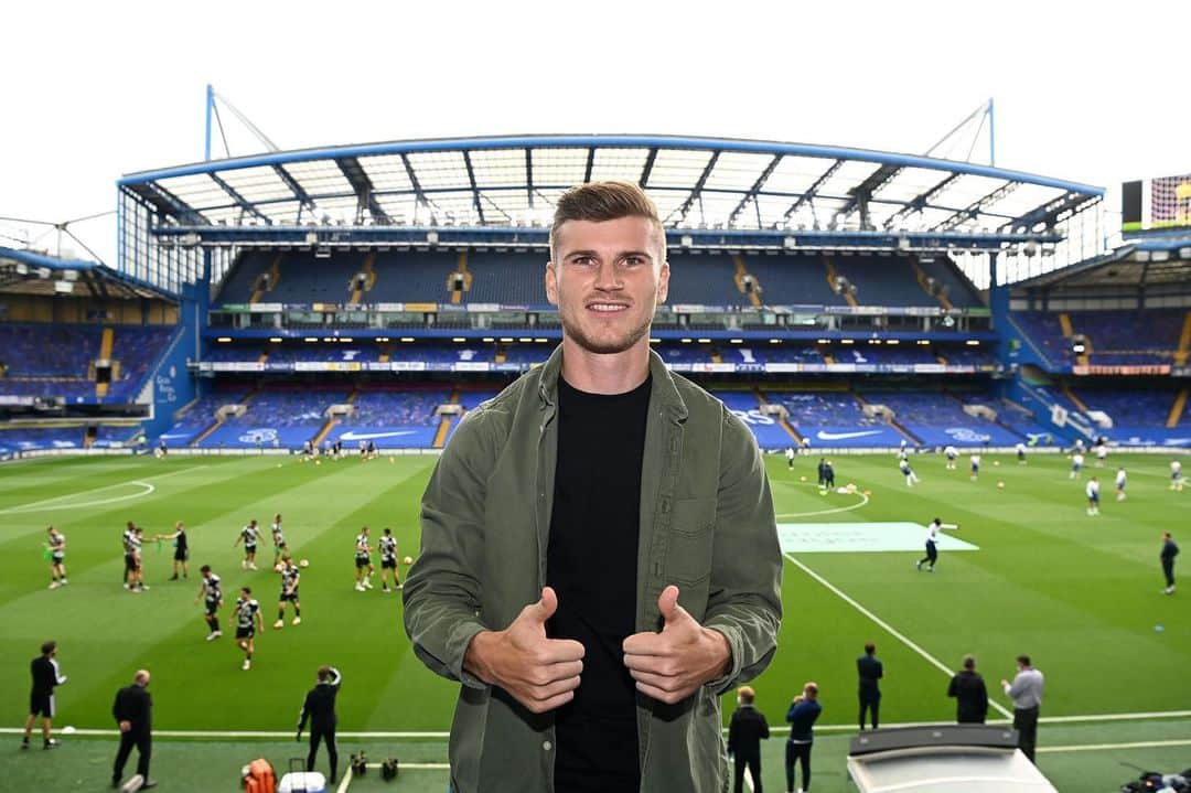 ティモ・ヴェルナーのインスタグラム：「My new home! Come on, @chelseafc 🤩🔵💪」
