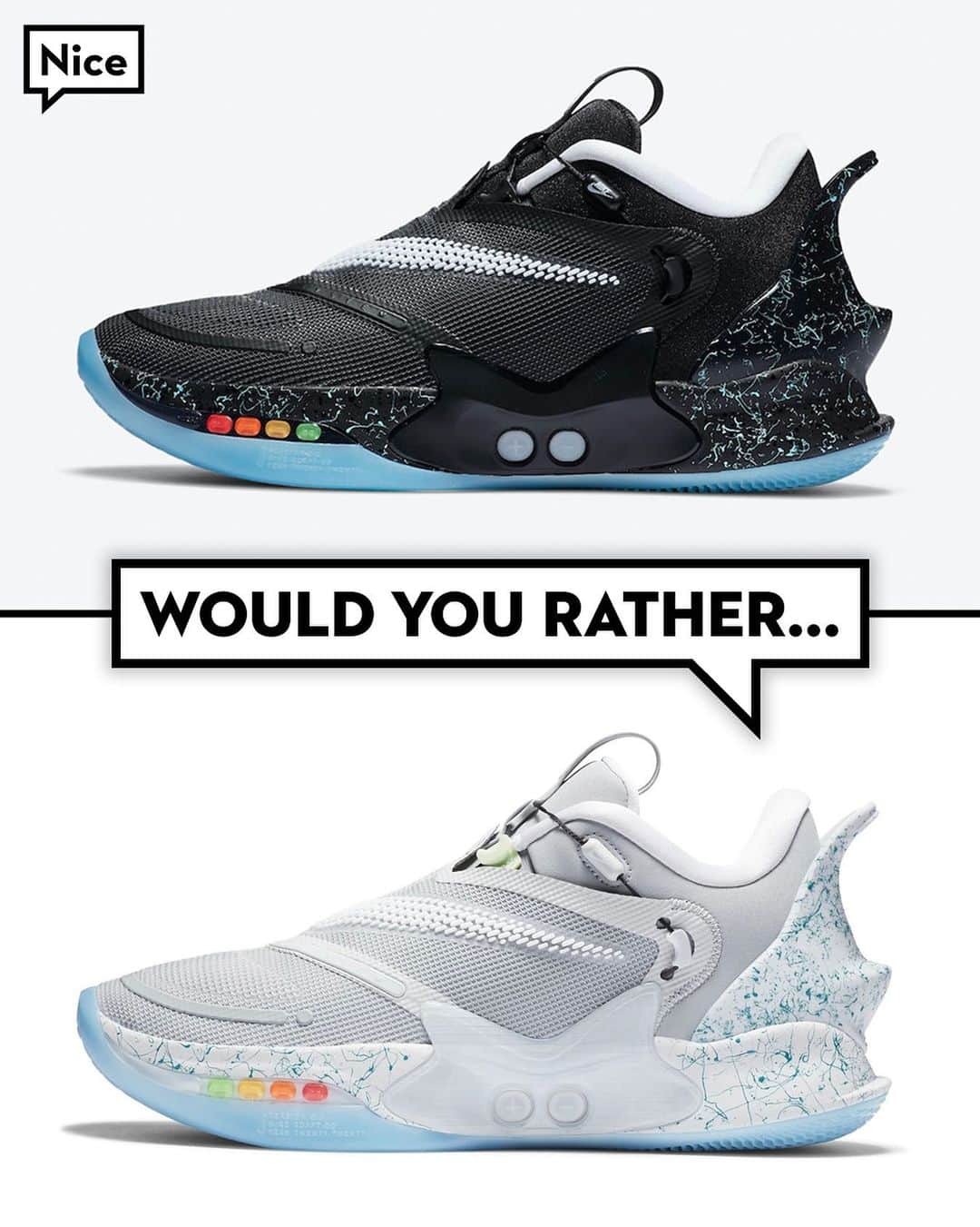 Nice Kicksさんのインスタグラム写真 - (Nice KicksInstagram)「#WouldYouRather have the Nike Adapt BB 2.0 “Black Mag” or “Mag” pair? 🤔」7月27日 0時31分 - nicekicks