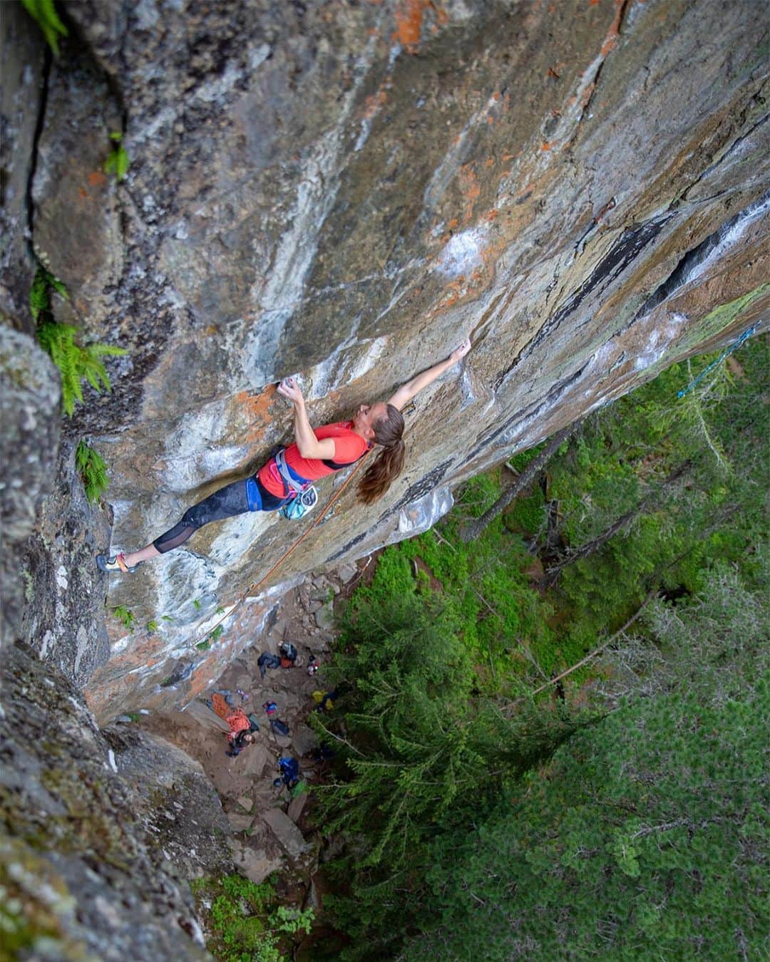 ユリア・フィシェルさんのインスタグラム写真 - (ユリア・フィシェルInstagram)「@wilhelmheiko capturing me in one of the easier routes next to "Minas Tirith" in Niederthai 💚 This forest is such a beautiful place, and it's not hard to guess why so many routes here have Lord of the Ring names 💫🌿 looking forward to spending another day there tomorrow 🤙」7月27日 0時47分 - julia_fiser