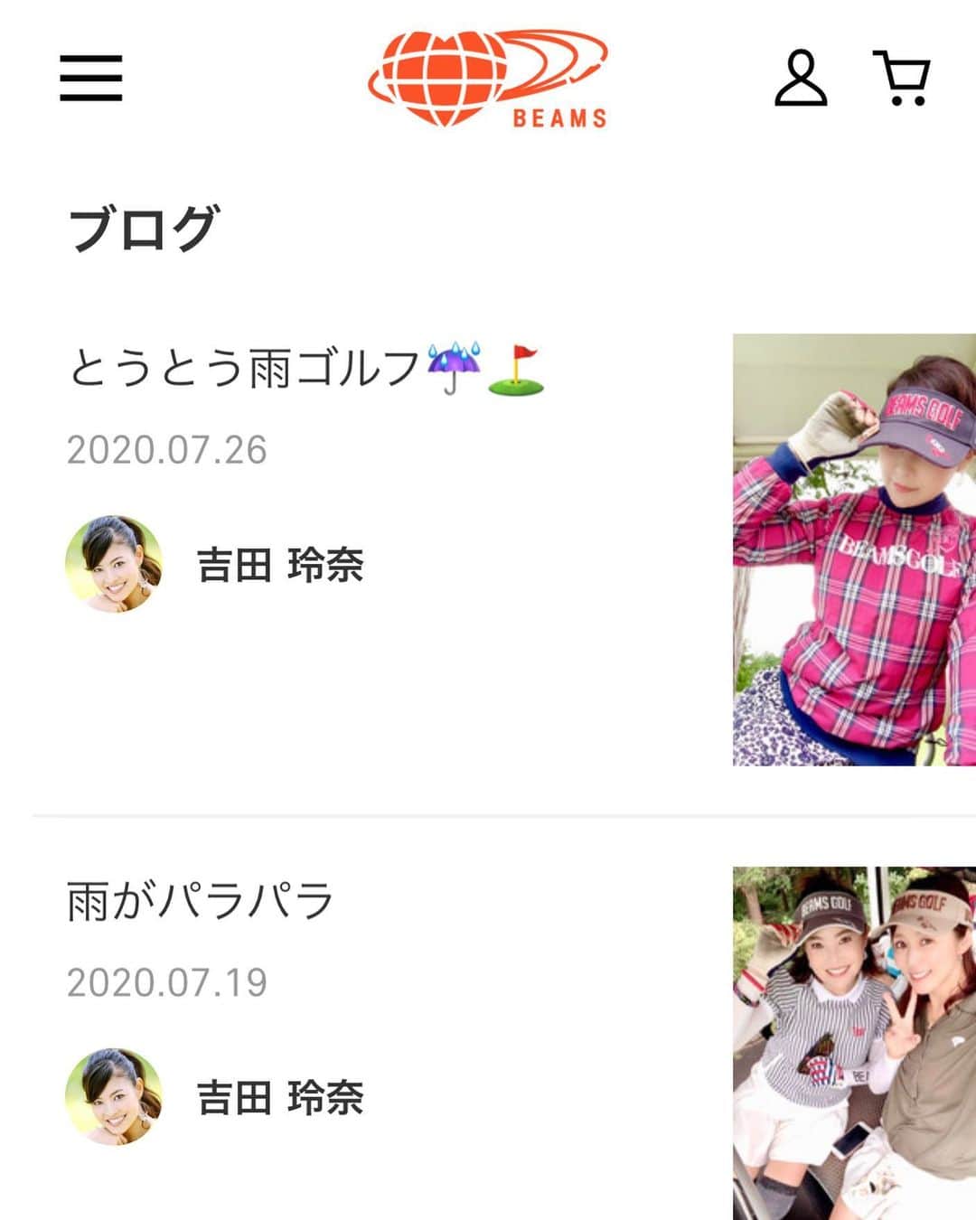 のインスタグラム：「BEAMS GOLF BLOG UP⛳️ @beamsgolf  https://www.beams.co.jp/beamsgolf/ 『ビームスゴルフ』のサイト内 下へ下へスクロールするとブログがあります✨ ウェア選びやスタイリングの参考になれば嬉しいです👚良かったら観てくださいねーー⛳️ #beamsgolf  #ブログ更新 #ゴルフ女子 #ゴルフウェアコーデ  #reinagolf」
