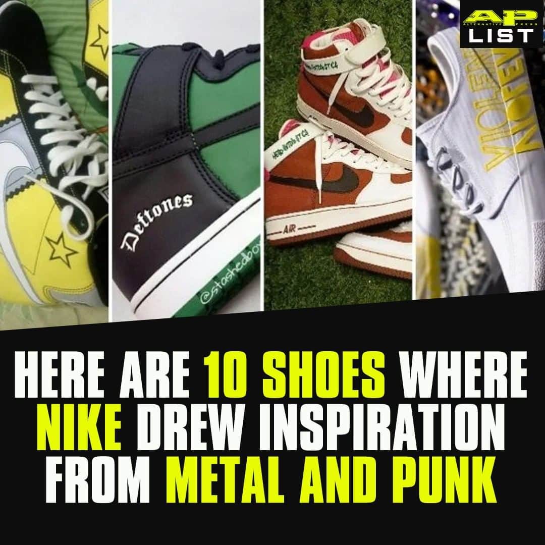 Alternative Pressさんのインスタグラム写真 - (Alternative PressInstagram)「@nike is most often associated with the basketball and hip-hop scenes, but they've put in a lot of work with punk and metal artists over the years, including @slayerbandofficial, @deftones, @shinedown and @subpop ⁠ LINK IN BIO⁠ .⁠ .⁠ .⁠ #slayer #deftones #shinedown #subpop #nike #nikeshoes #metalnikes #punknikes #metalinspiredshoes #punkinspiredshoes #metal #metalmusic #punk #punkrock #punkmusic #punkrockmusic #alternativepress #altpress」7月27日 1時30分 - altpress