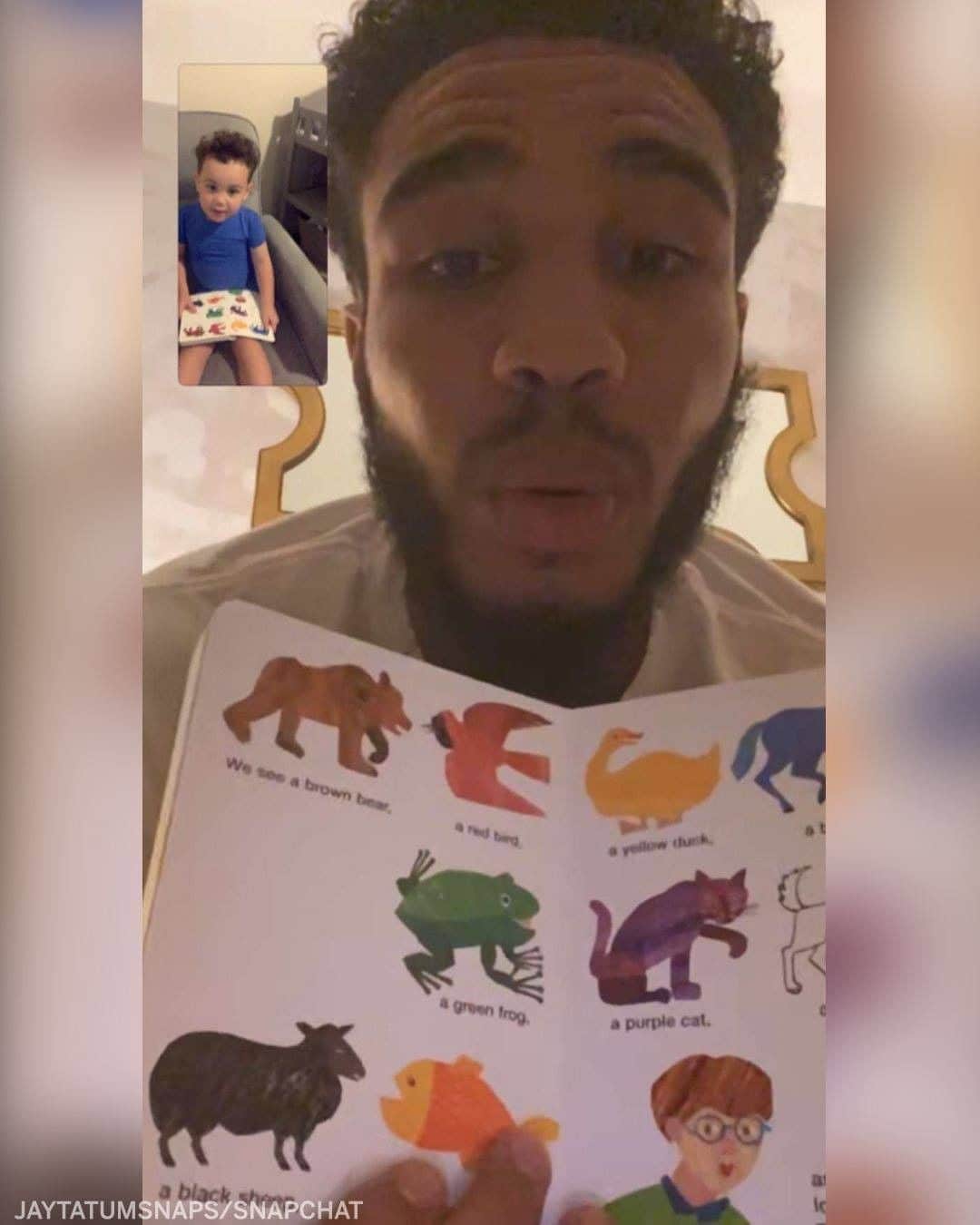 espnさんのインスタグラム写真 - (espnInstagram)「Jayson Tatum reading to his son over FaceTime is so wholesome ❤️ (via @jaytatum0)」7月27日 2時19分 - espn