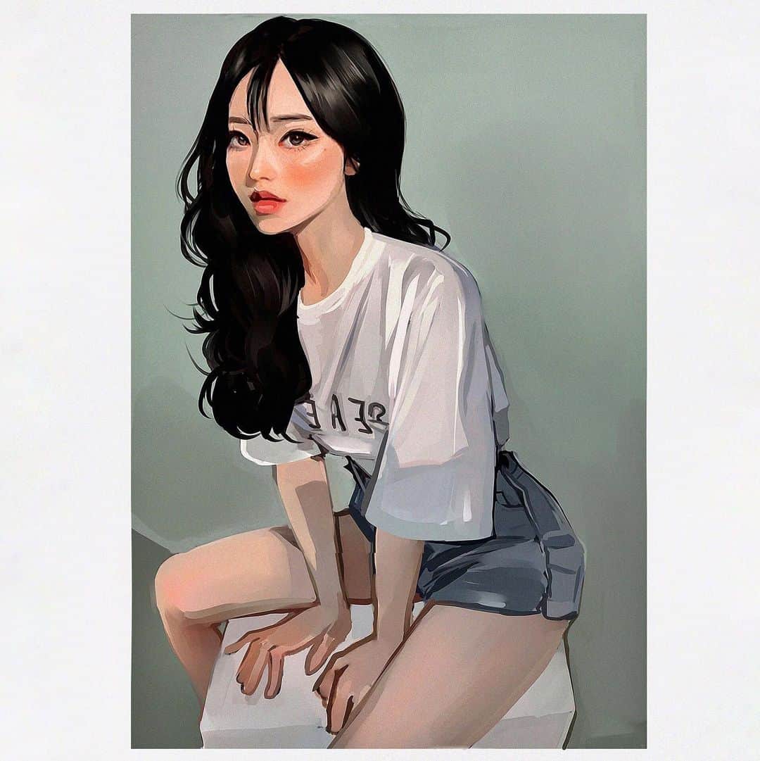 Laura Brouwersのインスタグラム：「Despite being unsatisfied with this time and time again I had a great time streaming the first #cyarindrawalong photo study (ref: @haminiii )  We talked about picking color shades and the process of figuring out proportions while working on a drawing & everyone who joined in did amazing work!!  I’m streaming art again tomorrow ! The link is in my bio. We’ll go live at 6pm! I’ll post on my stories too (:」