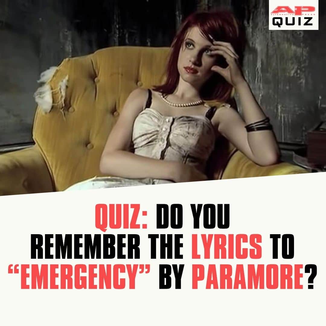 Alternative Pressさんのインスタグラム写真 - (Alternative PressInstagram)「QUIZ: "I think we have an emergency!" Can you remember all of the lyrics to @paramore's 'All We Know Is Falling' anthem 15 years later? ⁠ LINK IN BIO⁠ .⁠ .⁠ .⁠ #paramore #allweknowisfalling #emergency #albumanniversary #lyricquiz #alternativepress #altpress」7月27日 3時01分 - altpress