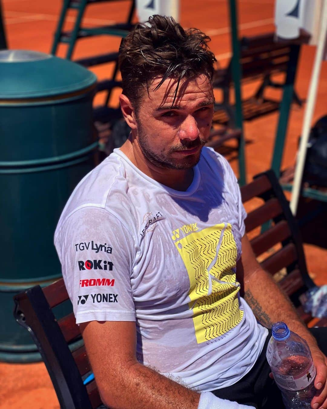 スタニスラス・ワウリンカさんのインスタグラム写真 - (スタニスラス・ワウリンカInstagram)「Sunday mood ! 🙃😅☀️🎾🥵 #hardwork #trusttheprocess #sundayfunday #enjoy」7月27日 3時08分 - stanwawrinka85