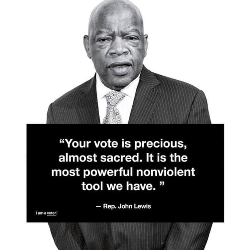 ソフィア・カーソンさんのインスタグラム写真 - (ソフィア・カーソンInstagram)「Our vote is our voice. Our sacred duty. & “the most powerful nonviolent tool we have.”   Today marks 100 days until Election Day. text FRIENDS to 26797 to check your registration status. then repost, tag your friends, & remind them to check theirs too. because friends don’t let friends skip elections. #registerafriendday @iamavoter @repjohnlewis」7月27日 5時22分 - sofiacarson