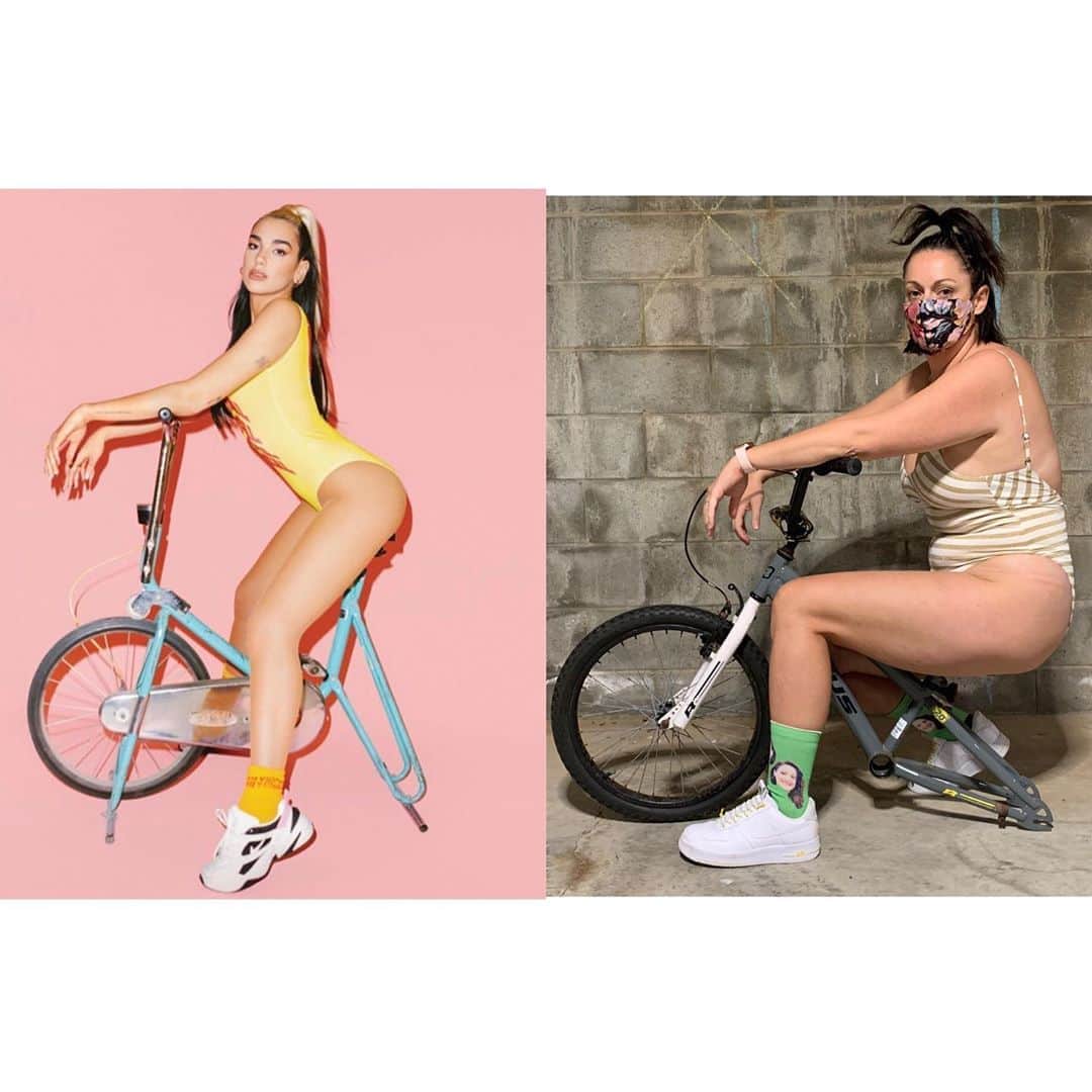 セレステ・バーバーのインスタグラム：「No one’s going anywhere.  #celestechallengeaccepted  #celestebarber  #funny  #dualipa」