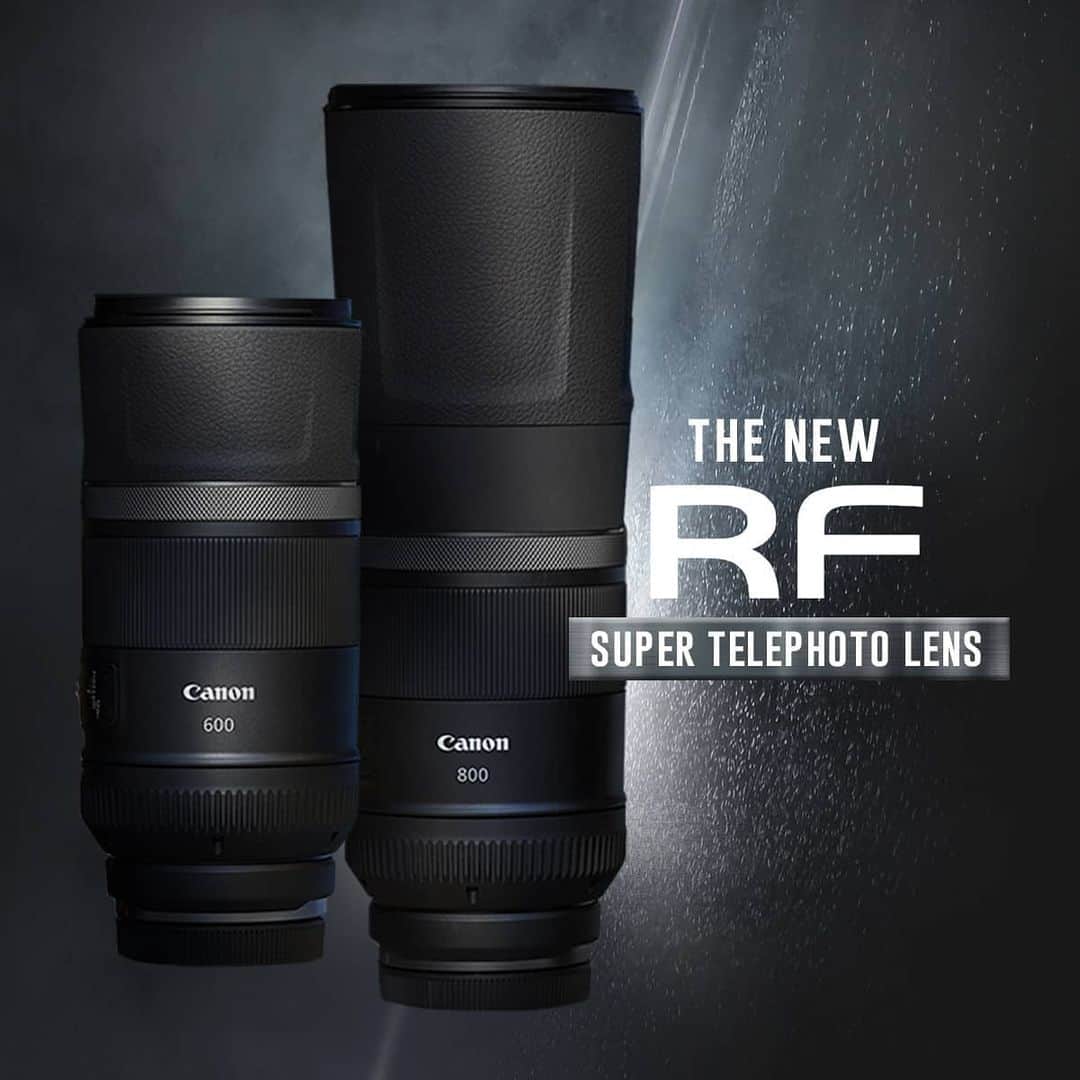 Canon Asiaのインスタグラム：「Get a 👀 ZOOM in on the unique features of the recently unveiled Canon RF600mm f/11 IS STM and RF800mm f/11 IS STM telephoto lenses! . Swipe to find out more on the features of these new lenses! Read more about them in the link in our bio. . #canonasia #rflens #canongear #canoneosr #lens #canoneosr5 #canontelephoto」