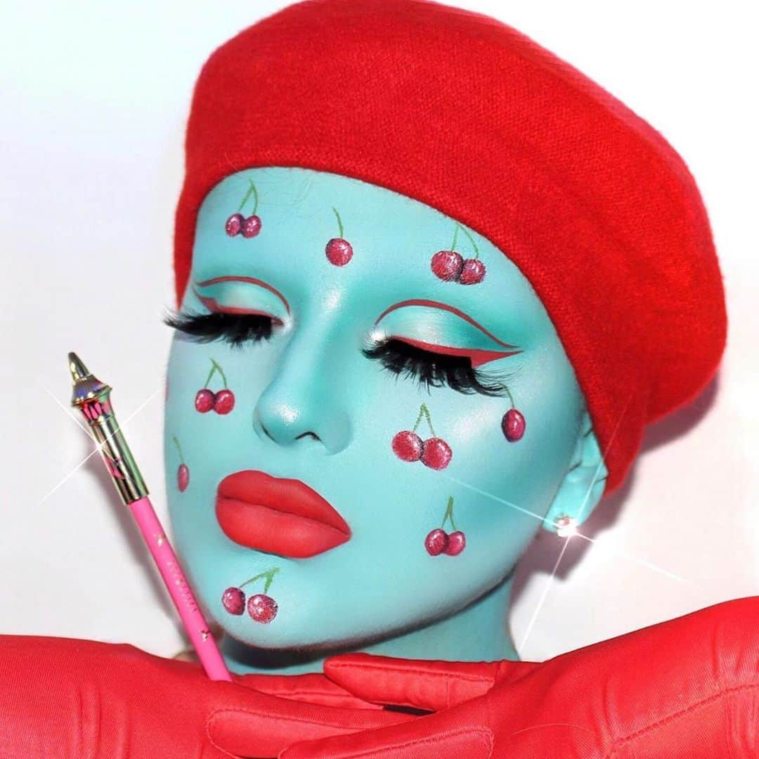 Jeffree Star Cosmeticsさんのインスタグラム写真 - (Jeffree Star CosmeticsInstagram)「Cherry Wet 🍒💦 @itschrisfigueroa used our #velourlipliner in the shade Anna Nicole to help complete this yummy look ❤️ #jeffreestarcosmetics」7月27日 12時03分 - jeffreestarcosmetics