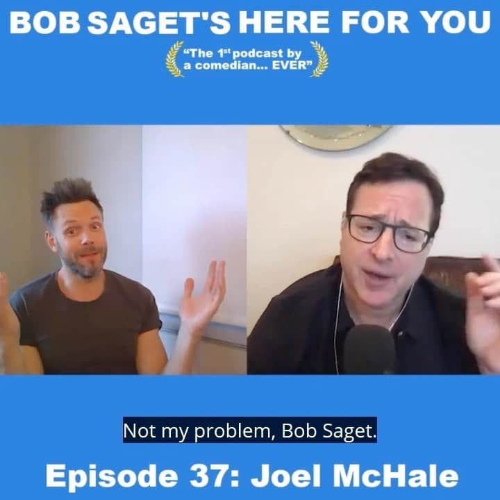 ボブ・サゲットのインスタグラム：「A very special new podcast out TODAY with my friend @joelmchale called: “Joel McHale and Bob Have a Thoughtful Virtual Playdate.” Listen & Subscribe @applepodcasts @itunes @applemusic  at—> apple.co/bobsaget  @studio71us #comedypodcast」