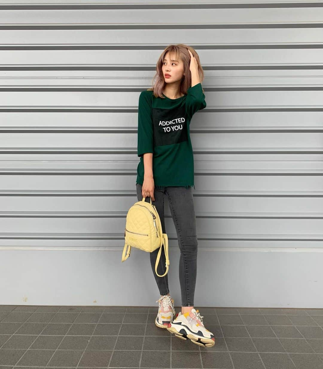 優木望未さんのインスタグラム写真 - (優木望未Instagram)「#ootd#のんすたいる  💗💛」7月27日 19時10分 - im__non