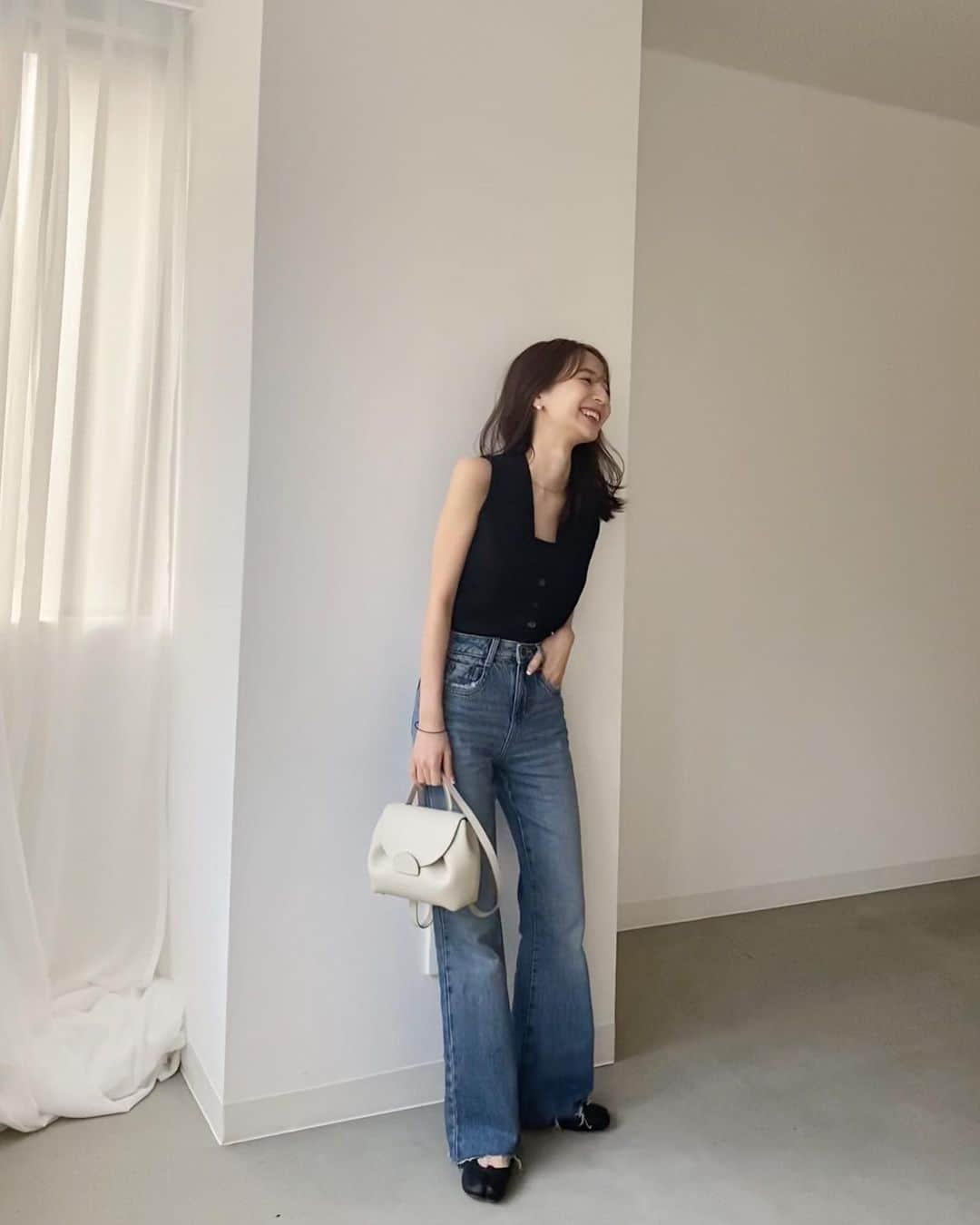 佐藤涼実さんのインスタグラム写真 - (佐藤涼実Instagram)「today's #ootd デニムはベストサイズのZARA。 裾はいつもセルフカットします🍃」7月27日 21時22分 - suzumi_sato