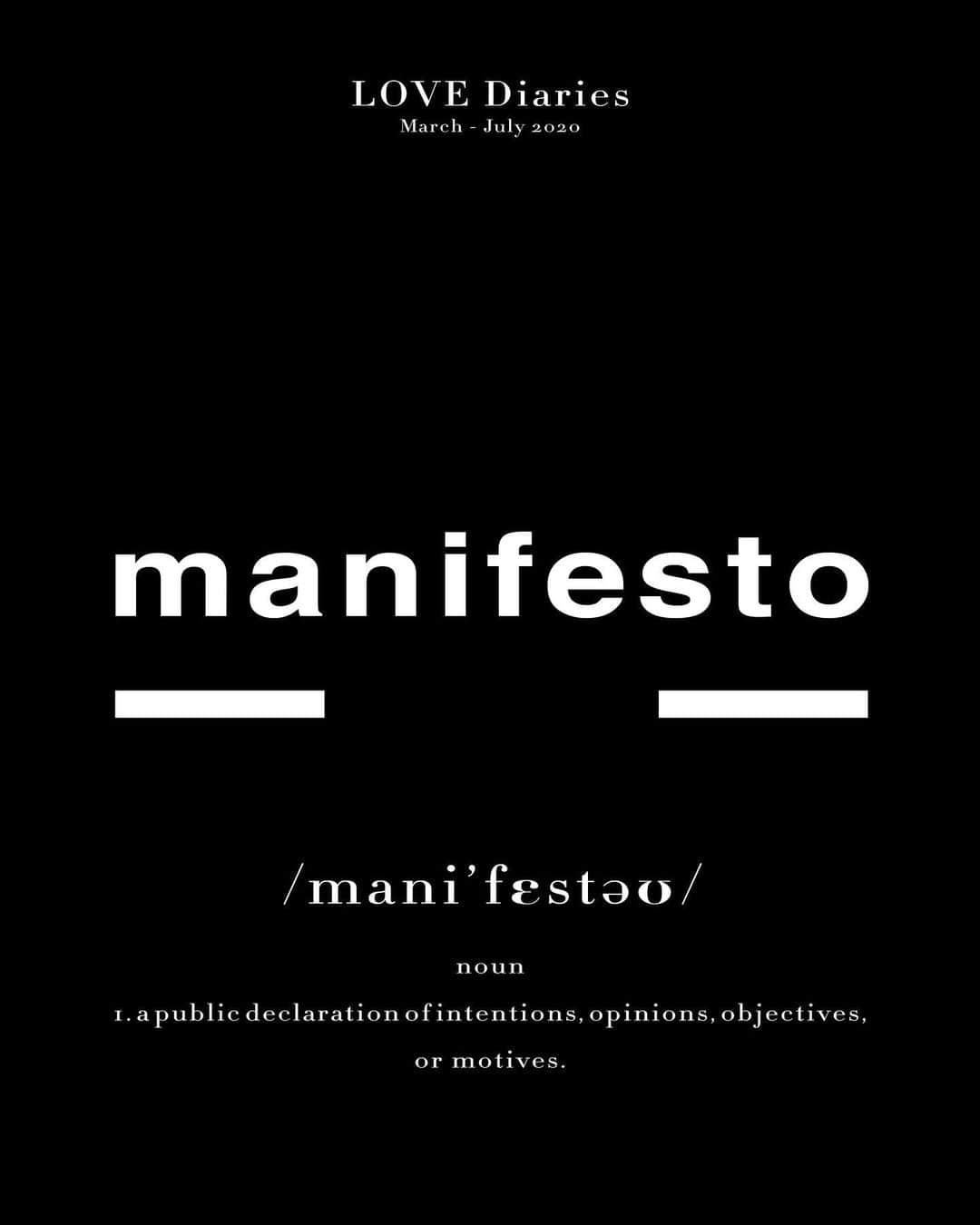 LOVE MAGAZINEのインスタグラム：「Launched under the initiative of Senior Editor @pam_boy, and visually orchestrated by @bior_elliott, the manifesto is a complementary publication reinforcing LOVE’s inclusivity mission. It is a creative response to what we’ve experienced in the past 2 months, since May 25. It is enriched with the works of people of colour and it will contribute to uplifting and inspiring all.  The manifesto’s main purpose is to travel, to circulate amongst our audience, hence being detachable, an entity of its own as our coffee table tomes take centre stage in your home.   But its end goal is to change the perception of people of colour in creative fields by offering a platform on which they can rejoice, cogitate, and assert themselves.  The manifesto is the fashion media equivalent to the barbershop or hair salon, a safe space where existential questions are asked and social issues are tackled, without forgetting banter.  The manifesto will be available exclusively inside #LOVEDiaries, which will hit newsstands on 3rd August 🗞  A huge thanks to each and every contributor @aradjoa_nula @campbelladdy @rasharn_agyemang @oseibonsu_ @bronze_bombshel @frenchgold @jazzgrantstudio @lewishamilton @ibkamara @williamcult @felixparadza」