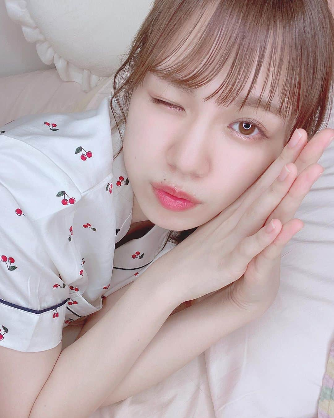 夢咲りりあさんのインスタグラム写真 - (夢咲りりあInstagram)「୨୧ ・ さくらんぼパジャマ🍒」7月27日 22時46分 - yumesakiriria12