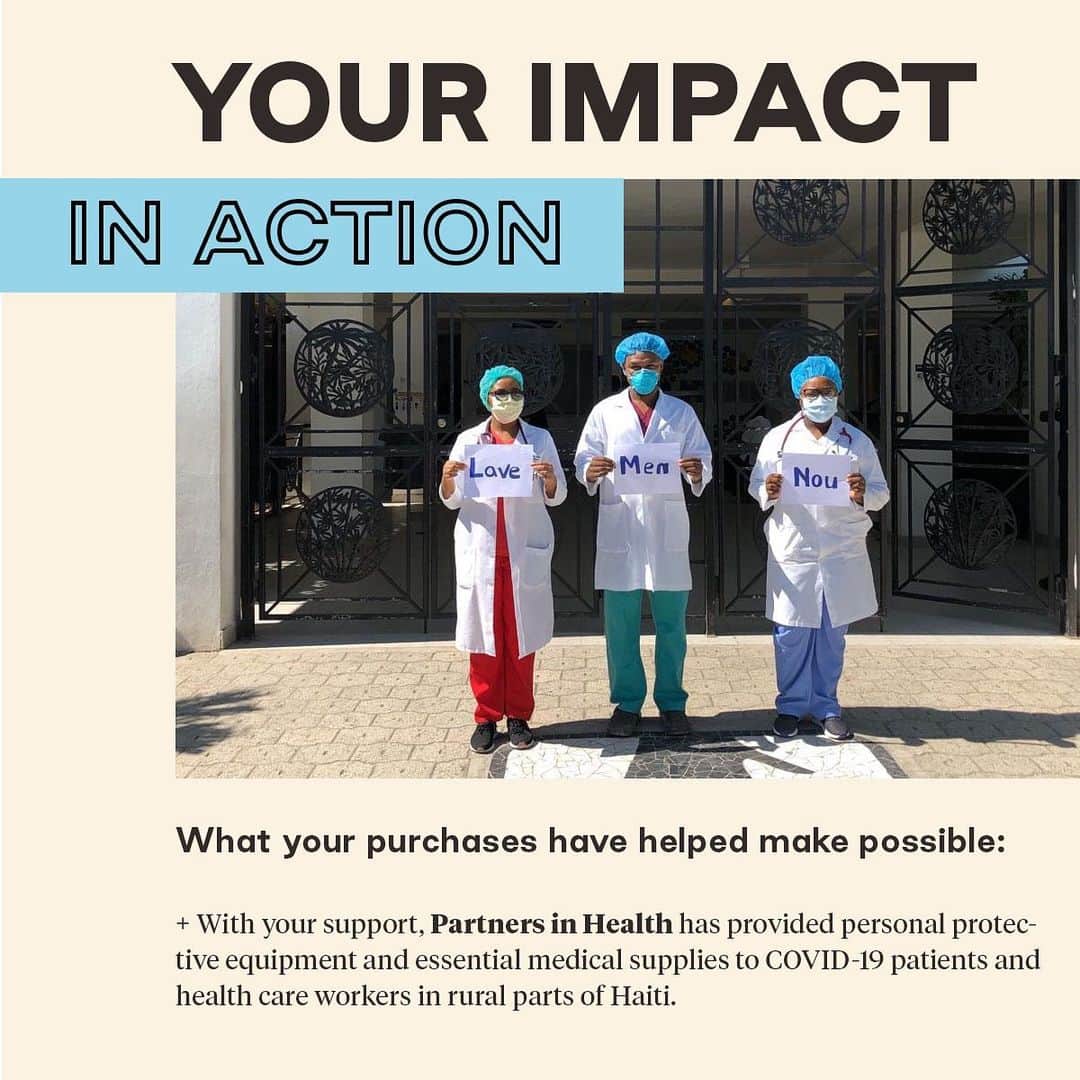 トムズシューズのインスタグラム：「Your impact in action with @partnersinhealth // Learn more about the TOMS COVID-19 Global Giving Fund via link in bio.」