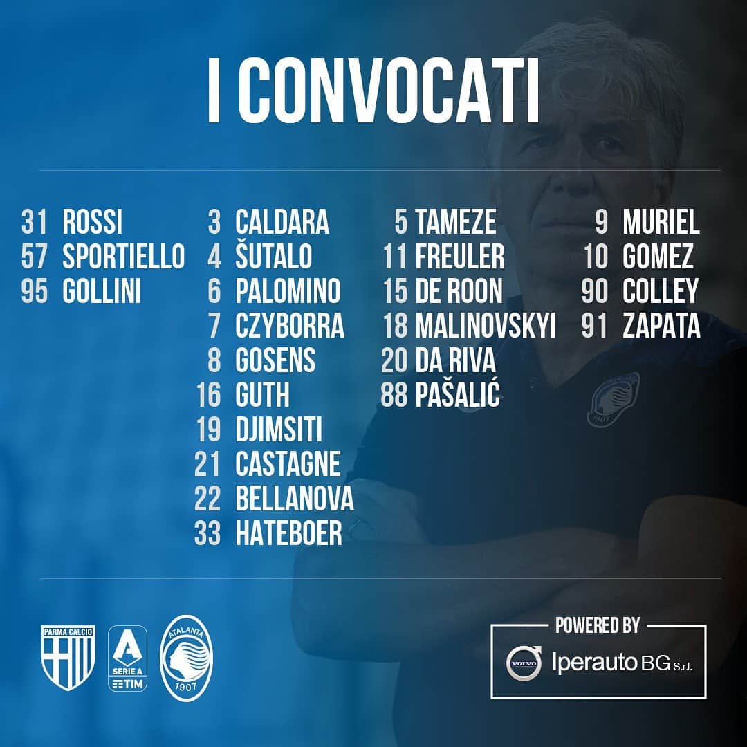 アタランタBCさんのインスタグラム写真 - (アタランタBCInstagram)「I 23 nerazzurri per #ParmaAtalanta! 🙌 Our travelling squad for Parma! 👊 ⠀ #GoAtalantaGo ⚫️🔵 #Atalanta #BergAMO #ForzaAtalanta #SerieATIM」7月28日 1時19分 - atalantabc