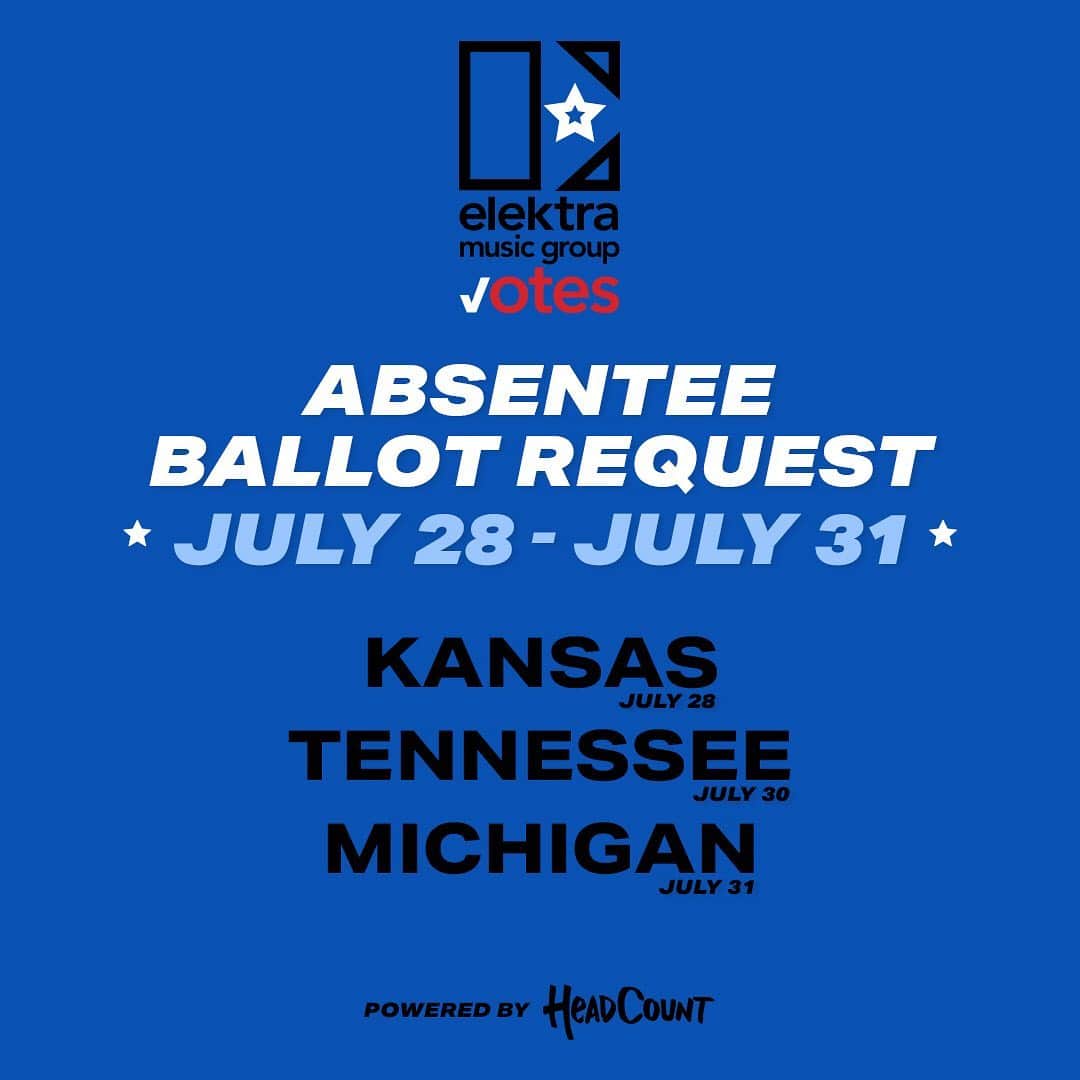 Fueled By Ramenさんのインスタグラム写真 - (Fueled By RamenInstagram)「Kansas, Tennessee, and Michigan, don't forget your absentee ballot deadlines! Visit our stories and swipe up for more info!」7月28日 4時02分 - fueledby