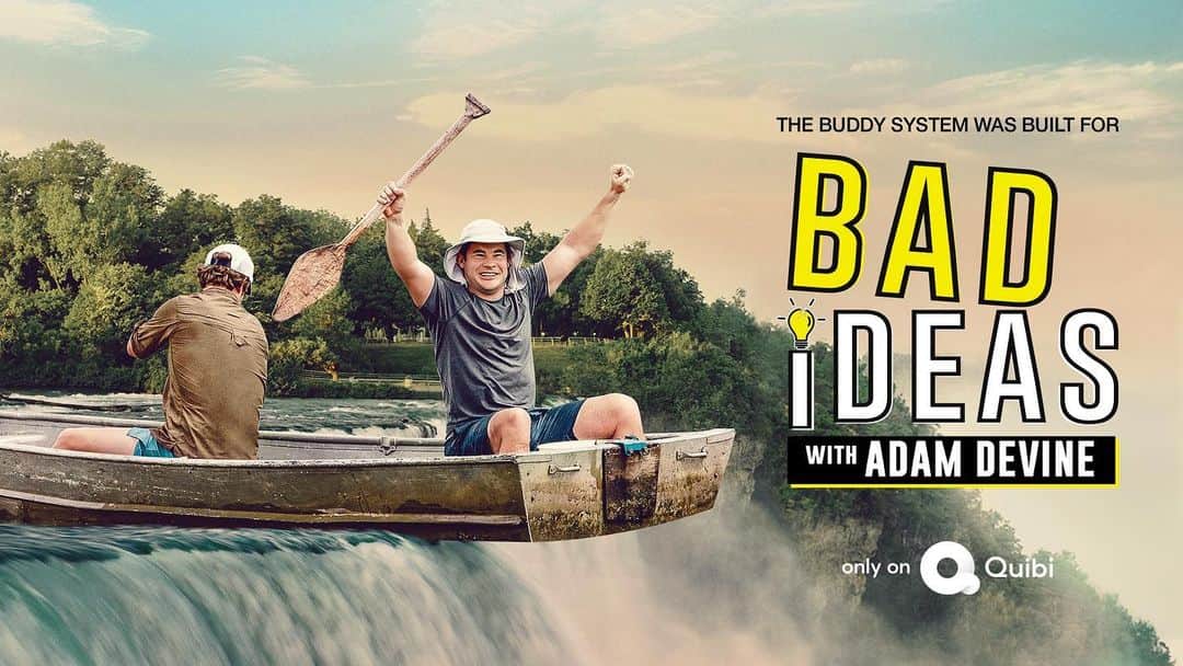 のインスタグラム：「Have you ever played Truth or Dare but it’s all dares, and your insane friend makes you do all the craziest dares with him as he travels the globe? Well that’s basically BAD IDEAS! It’s on @quibi now! It’s nuts and so fun. Watch you won’t be disappointed!」