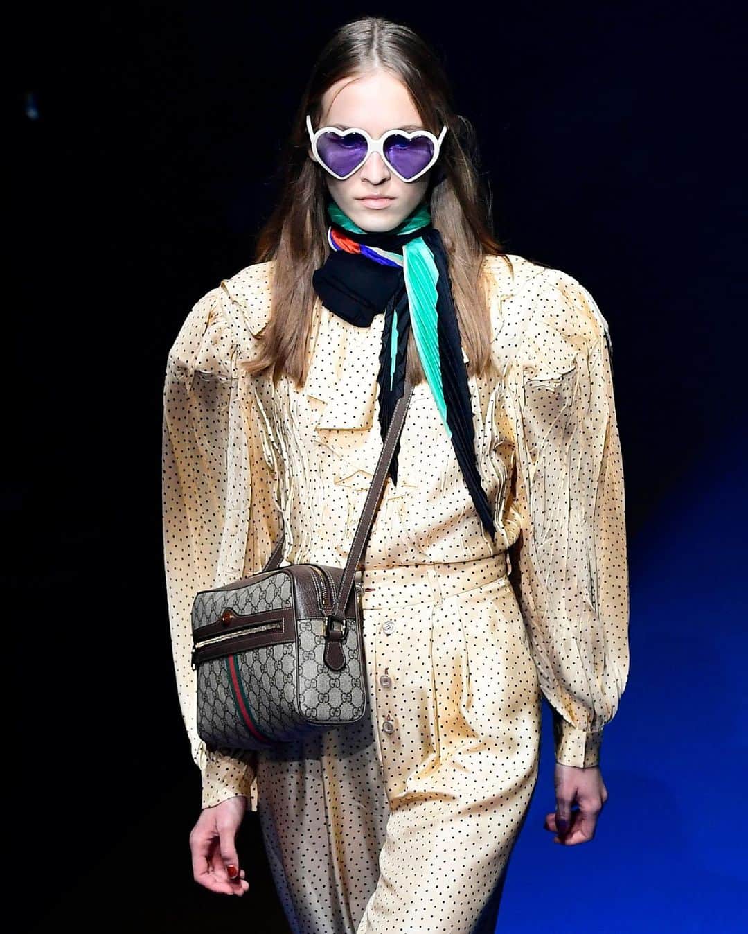 Fashion Weekさんのインスタグラム写真 - (Fashion WeekInstagram)「It's all @gucci 😉 In unison with their 12-hour livestream, Gucci dropped its Cruise 2021 lookbook, using their IRL design team as the models. The looks are accompanied by design notes from creative director @alessandro_michele. Check them out, along with the BTS video of the making of the #GucciEpilogue livestream on @gucci. ⁠⠀ ⁠⠀ Shown here, throwback looks from the @gucci September 2017 runway. Photos by @gettyimages」7月28日 5時47分 - fashionweek