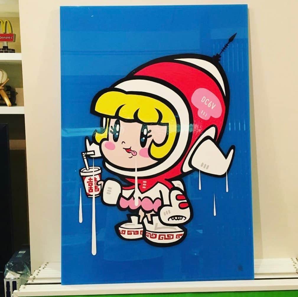 田中秀幸のインスタグラム：「オリジナルワーク　#bustagroove #illustration #supermilkchan」