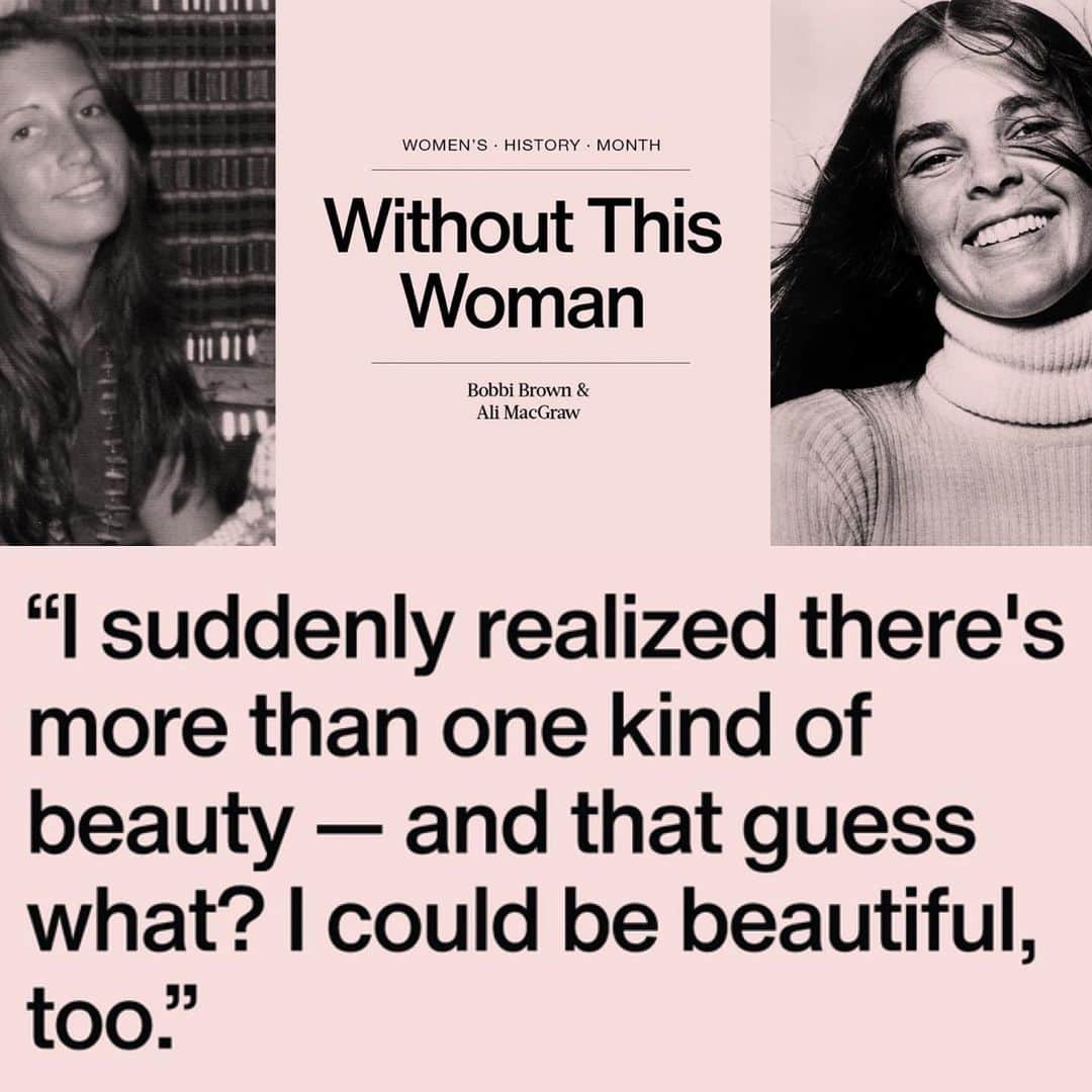 ボビー・ブラウンのインスタグラム：「Thank you #alimacgraw for being party of my beauty journey」