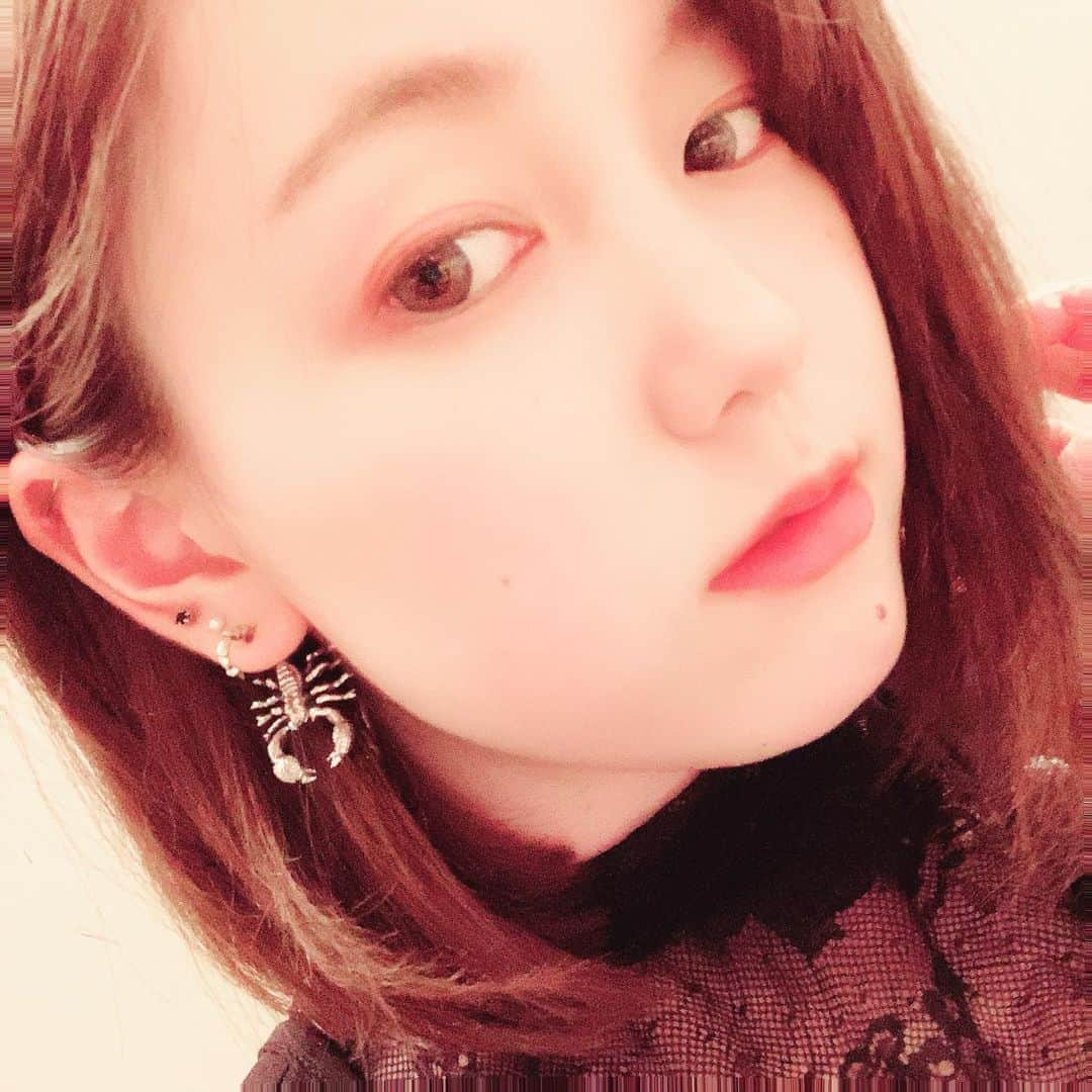 田中ねねのインスタグラム：「-New Pierce & Ring-  Cold I'sさんからお迎えした一目惚れのサソリさんとボールパイソンの女の子。 爬虫類はかわいいから結構すきだなあ  #シルバーアクセサリー  #ピアス #リング #爬虫類」