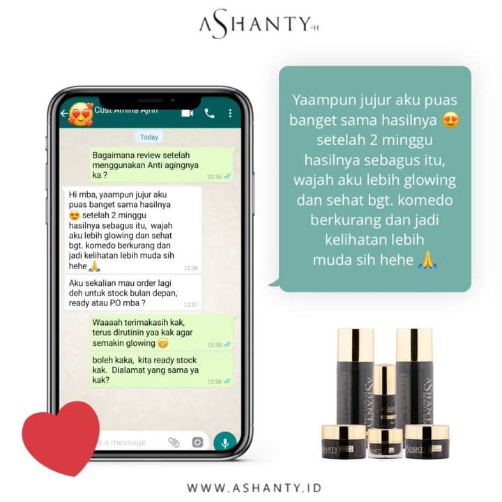 ASHANTY BEAUTY CREAM OFFICIALのインスタグラム：「Review customers yang sudah menggunakan Ashanty Beauty Cream Anti Aging Series 🖤  Kulit wajah kembali sehat dan glowing ✨  _____________________________ Informasi dan pemesanan  Ashanty Beauty Cream Chat Via WA: 081293823950 WA: 087778489900 WA: 085781140354 WA: 081287388885 ⚡️ Fast Respons Click Link On Bio Instagram @ashantyid ❣️ ______________________________ #ashantybeautycream #creamashanty #skincareashanty #skincare #skincareartis #skincarelokal #creamwajah #creamperawatanwajah #obatjerawat #jerawat #kosmetik #krimwajah #creamwajah #whiteningcream #ashantyid #ashanty #ahha #kepastian #aurelhermansyah」