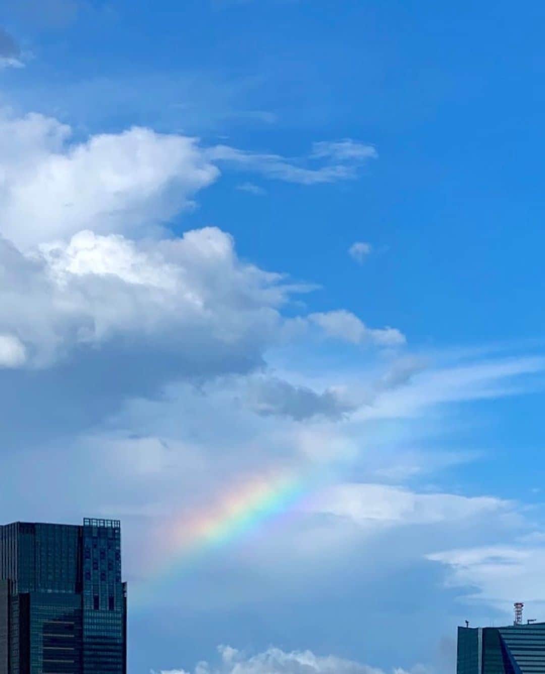 のインスタグラム：「* 昨日見えた鮮やかな虹🌈 * 梅雨はいつ明けるのかしら、、☔️ 雨が多くて心配ですね😢 * ２枚目は Abema“週刊BUZZ動画” のナレーション🙋🏼‍♀️ * 今週も可愛い動画盛り沢山でしたよ🐥 * #虹 #rainbow #abema #abematv  #ナレーション」