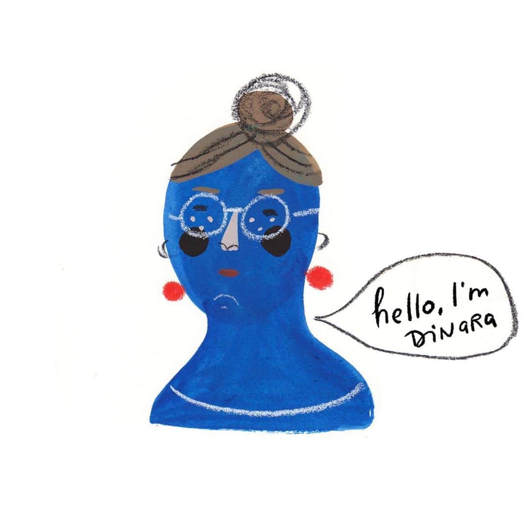 Dinara Mirtalipovaのインスタグラム：「Hello, I’m dinara and I’m an introvert 😊 In social situation I often feel awkward, so art is really the best way for me to communicate, to share my emotions and it’s basically a way of living.  I didn’t go to an art school, but I have always believed in the power of self expression. Just pick up your brush/pencil/chalk/marker and call yourself an artist, because art can never be judged, if art bring you joy - you are a true artist! 💙 Happy Tuesday, you internet folks ✌️」