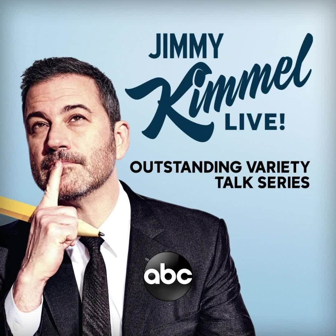アメリカン・ブロードキャスティング・カンパニーのインスタグラム：「Congrats to @jimmykimmellive on their #Emmy nomination for Outstanding Variety Talk Series. #JimmyKimmelLive」