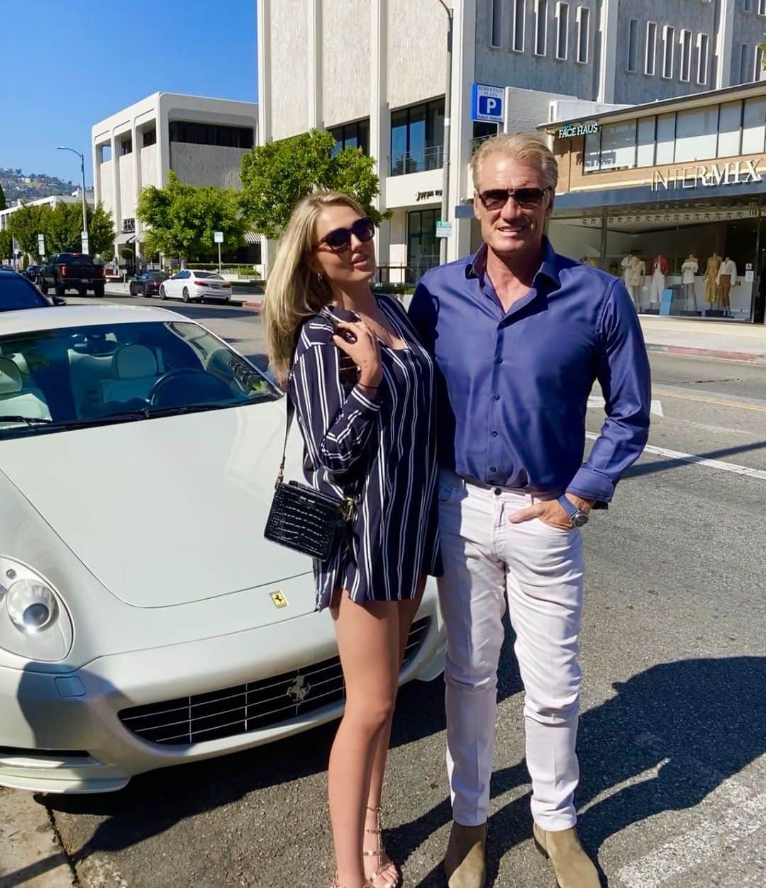 ドルフ・ラングレンのインスタグラム：「Took my baby for a spin around Beverly Hills. My fiancé came along as well 😉」