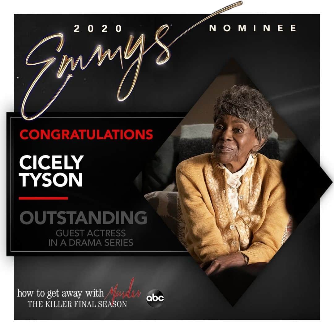 アメリカン・ブロードキャスティング・カンパニーさんのインスタグラム写真 - (アメリカン・ブロードキャスティング・カンパニーInstagram)「Congrats to Cicely Tyson on her #Emmy nomination for Outstanding Guest Actress in a Drama Series! #HTGAWM」7月29日 1時26分 - abcnetwork