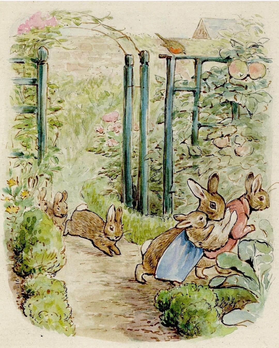 大英博物館さんのインスタグラム写真 - (大英博物館Instagram)「🐰🐇 Beatrix Potter was born #onthisday in 1866. She made these lovely illustrations for her 1909 book ‘The Tale of the Flopsy Bunnies’.  Who’s your favourite Beatrix Potter character?  🔎 Beatrix Potter (1866–1943), illustrations for 'The Tale of the Flopsy Bunnies'. Pen and brown ink and watercolour, 1909.  #BeatrixPotter #FlopsyBunnies #PeterRabbit #illustration #watercolours」7月29日 1時30分 - britishmuseum