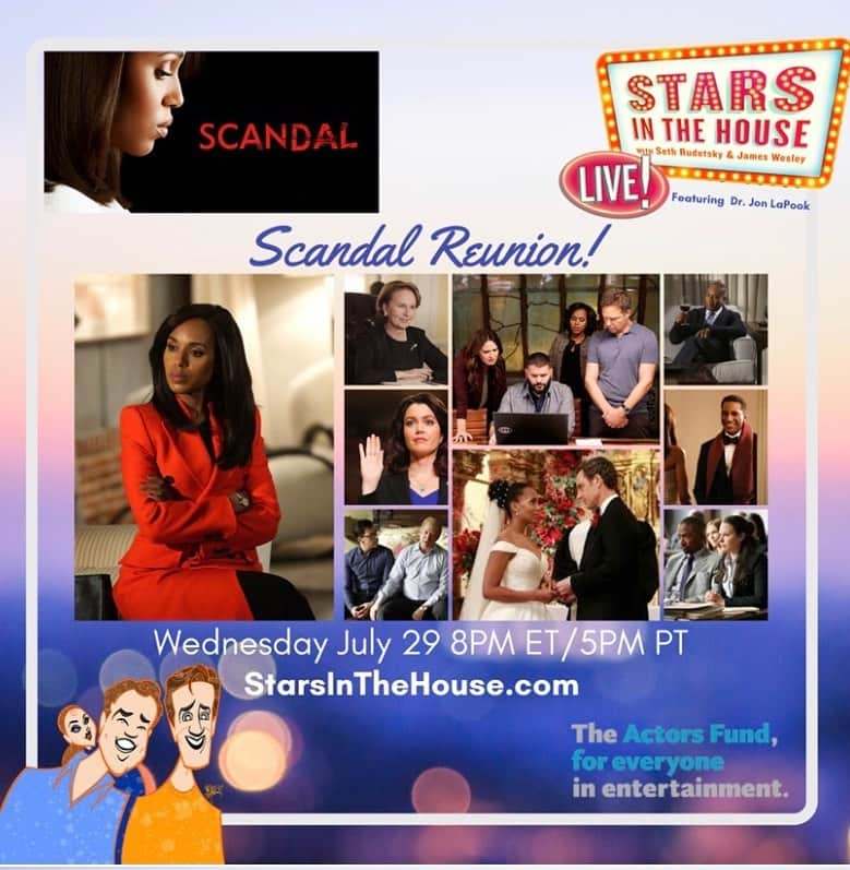 ジェフ・ペリーのインスタグラム：「The @scandalabc reunion is happening TOMORROW at 5pm PT benefitting @theactorsfund ❤️👏 Can’t wait to see you there! #theactorsfund #starsinthehouse #gladiators #scandal #scandalfam 🎉🍷🍿」